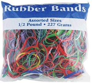 BAZIC 465 Multicolor Rubber Bands for School, Home, or Office