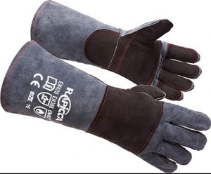 RAPICCA Animal Handling Gloves Bite Proof Kevlar Reinforced Leather Padding Dog